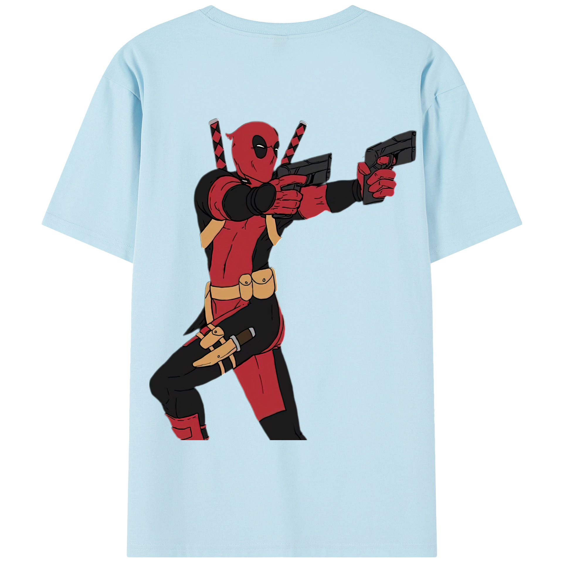 （画像用） Deadpool デッドプール 綿100％半袖Tシャツ（背面プリント）